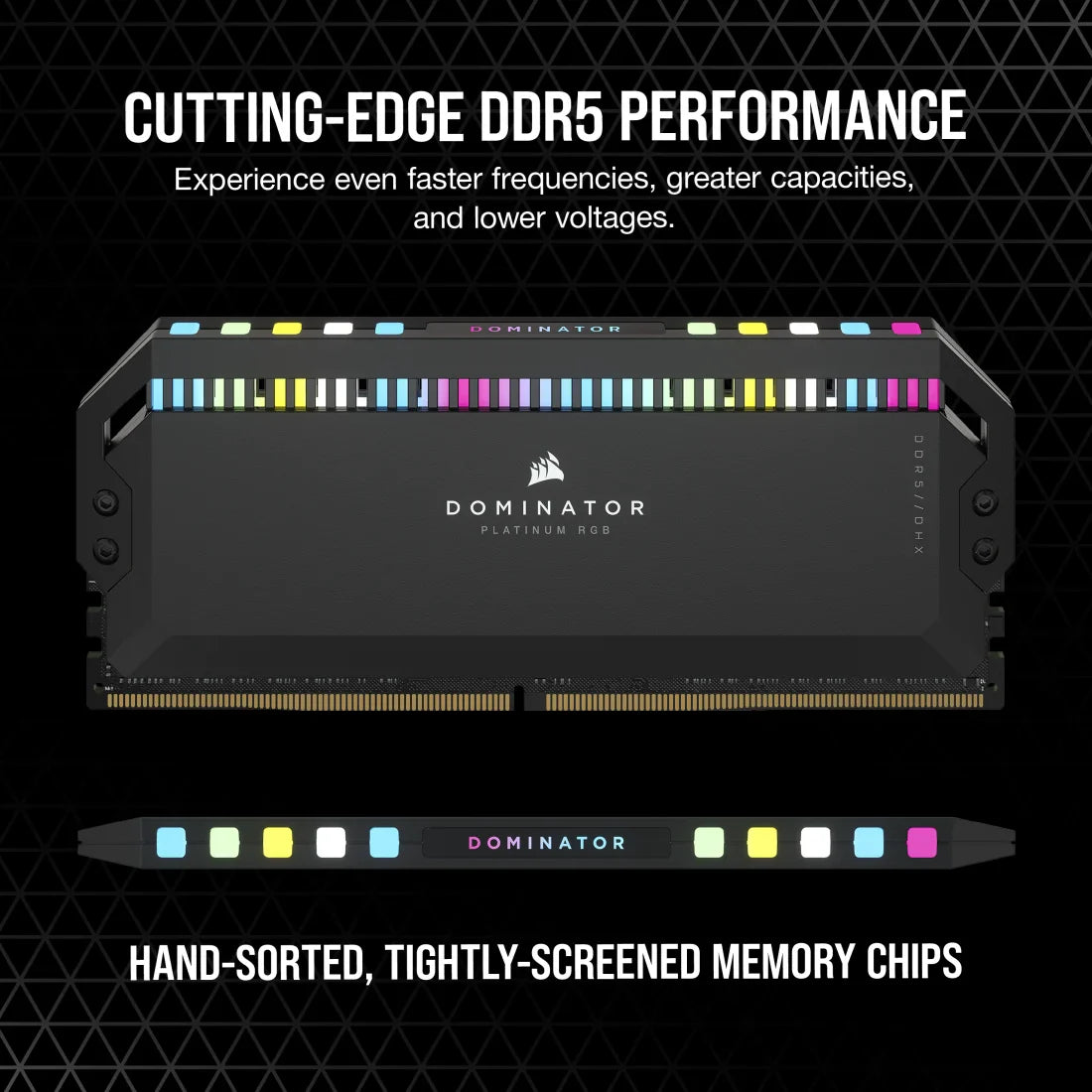 CORSAIR MEMORY CMT64GX5M2B6000C30 DOMINATOR PLATINUM RGB DDR5 RAM 64GB (2X32GB) 6000MHZ CL30 INTEL XMP ICUE COMPATIBLE COMPUTER MEMORY - BLACK