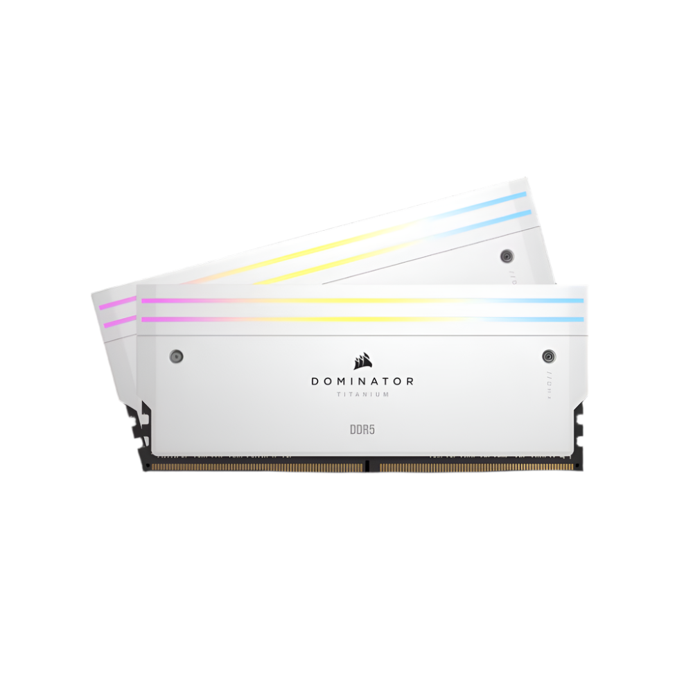 CORSAIR Dominator Titanium RGB 32GB ( 16GB x 2 ) 6000MHz DDR5 RAM ( White ) ( CL30 )