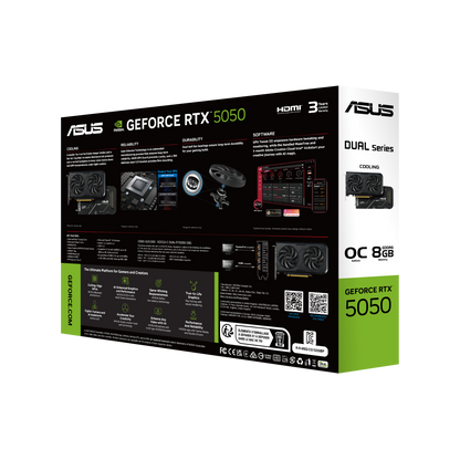ASUS DUAL RTX 5050 8GB GDDR6 OC EDITION GRAPHICS CARD (DUAL-RTX5050-O8G)