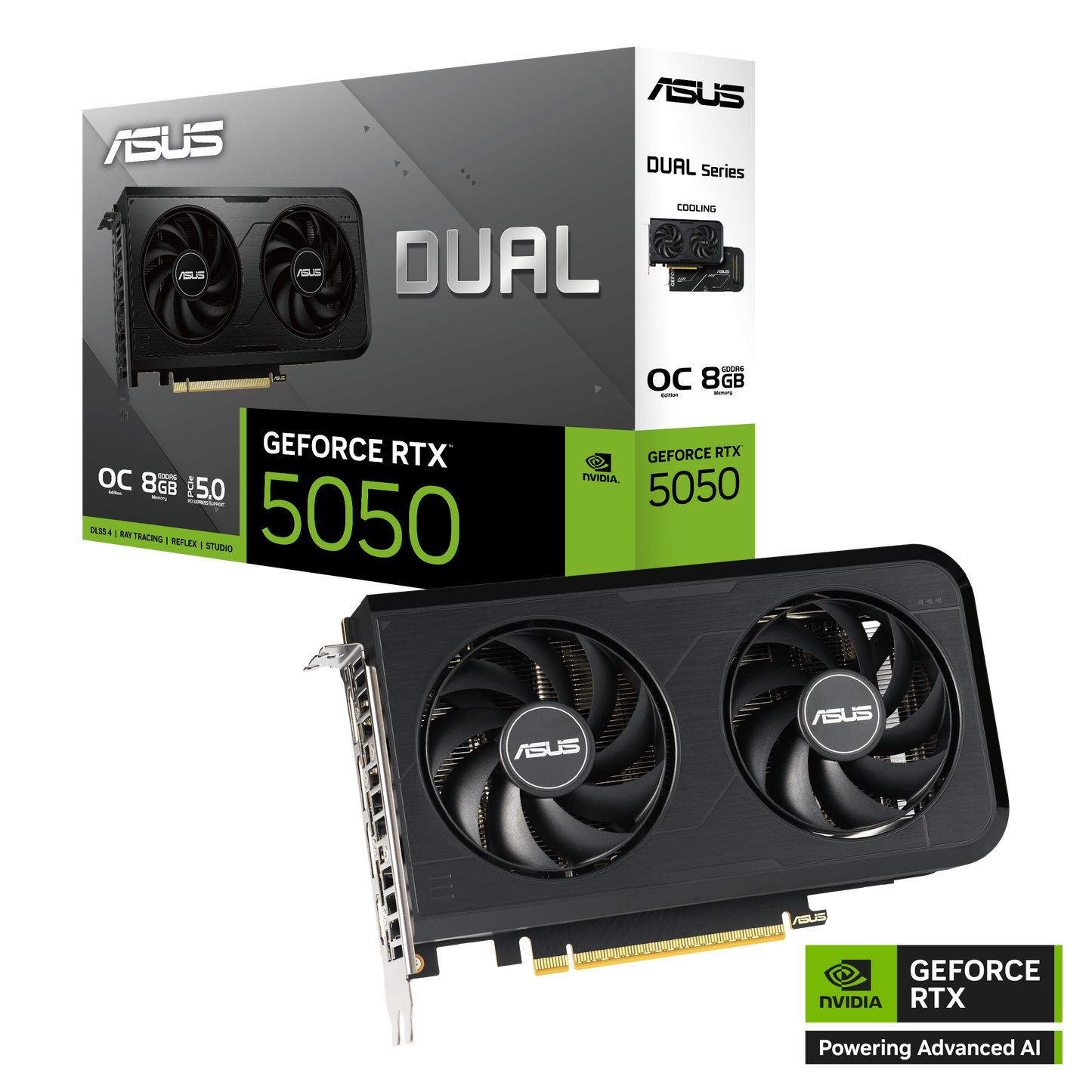 ASUS DUAL RTX 5050 8GB GDDR6 OC EDITION GRAPHICS CARD (DUAL-RTX5050-O8G)