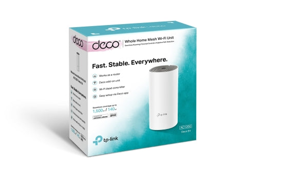 TPLink Deco E4 (1-Pack) AC1200 Whole Home Mesh Wi-Fi System