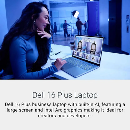 Dell 16 Plus Laptop DB16250-16.0-inch 16:10 2.5K Display, Intel Core Ultra 7 256V, 16GB LPDDR5X Memory, 1TB SSD, Intel Arc Graphics Laptop