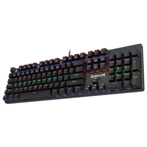 REDRAGON K608 Velheim Full Size Mechanical Wired Gaming Keyboard ( Black ) ( Clicky Blue Switch )