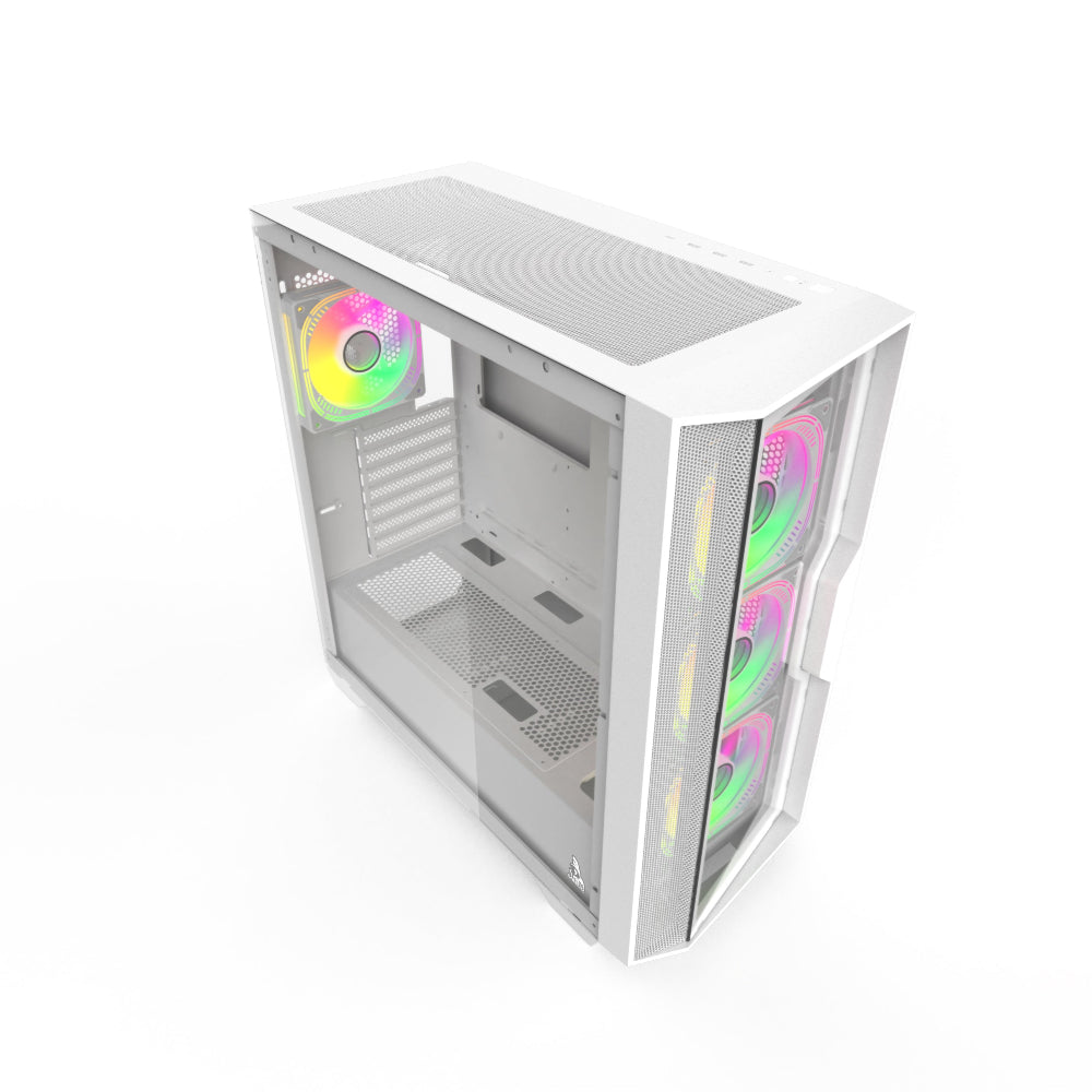 TAG Gamerz Andromeda RGB MATX Mid Tower Cabinet (White)