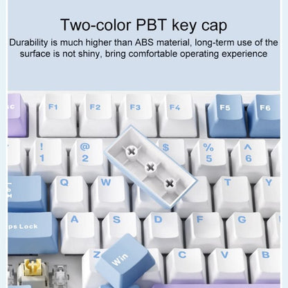 AULA F99 Pro 99 Keys Wired, 2.4G, Bluetooth Three Model Customized RGB Mechanical Gradient Grey Side Carving Keyboard