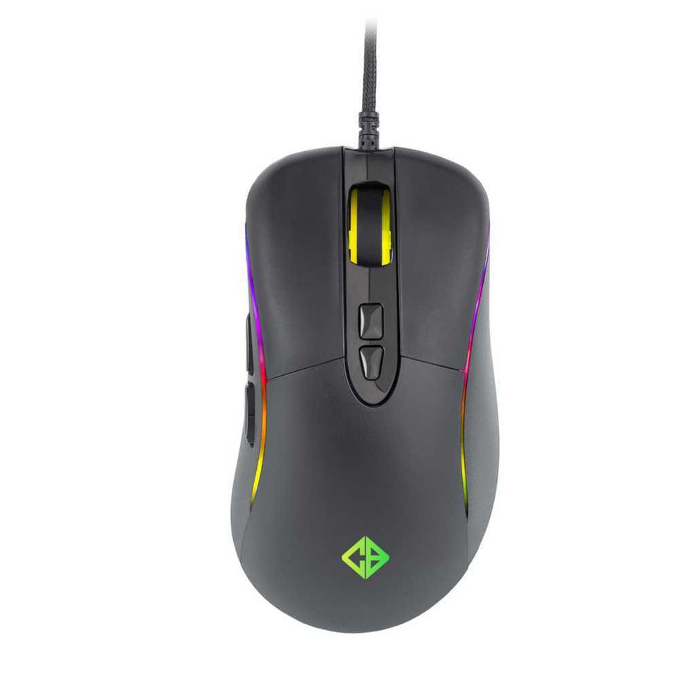 COSMIC BYTE Equinox Alpha Wired Ergonomic Gaming Mouse (5000DPI/7 Macro Buttons) (Black)