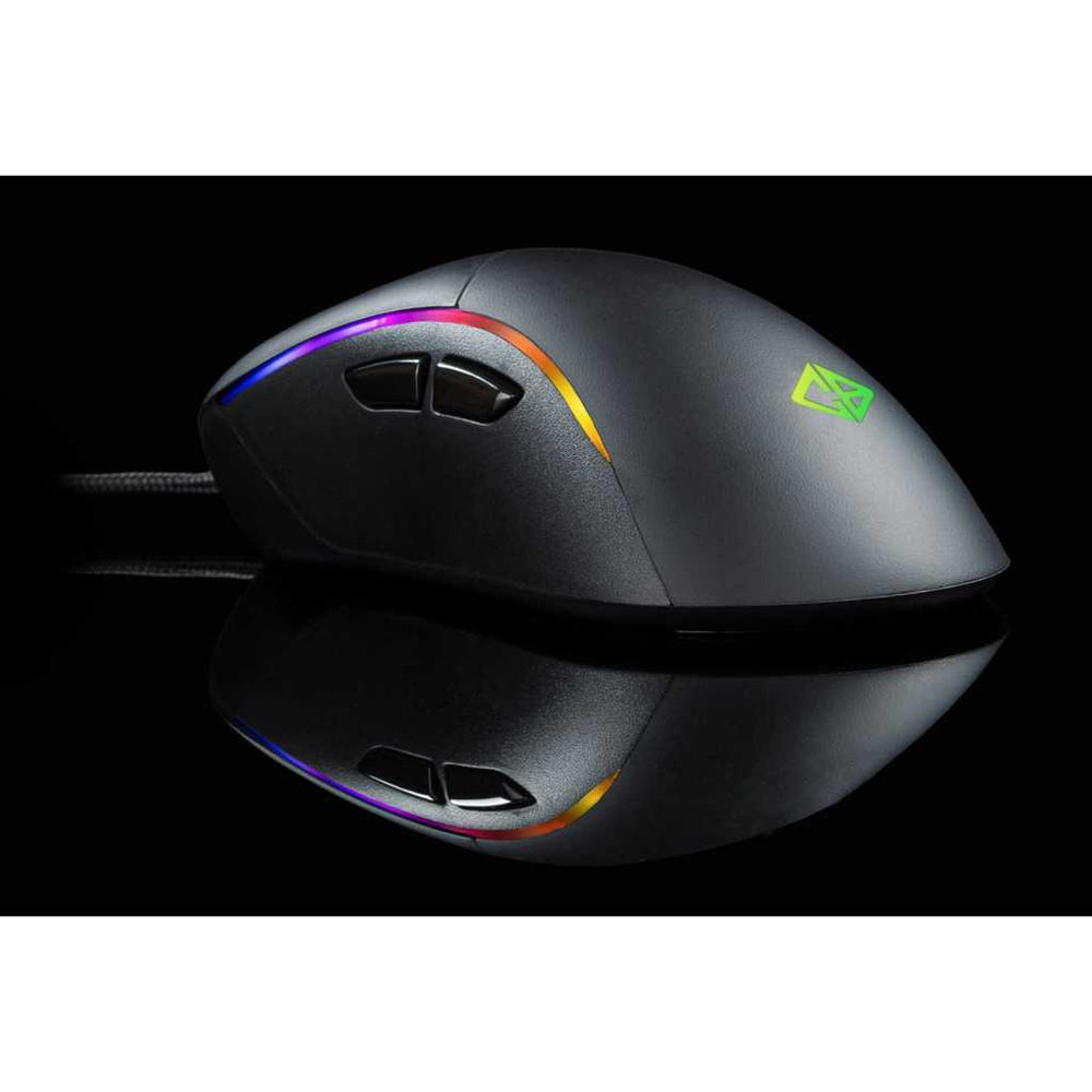 COSMIC BYTE Equinox Alpha Wired Ergonomic Gaming Mouse (5000DPI/7 Macro Buttons) (Black)