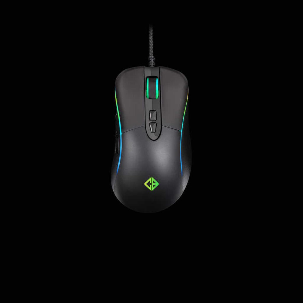 COSMIC BYTE Equinox Alpha Wired Ergonomic Gaming Mouse (5000DPI/7 Macro Buttons) (Black)