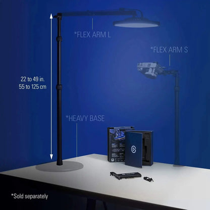 Corsair Elgato Master Mount L - Extendable Up to 125 CM/49 Inches, Center Ball Head, 1/4" Screw, Padded Desk Clamp, Compatible With All Master Mount Accessories