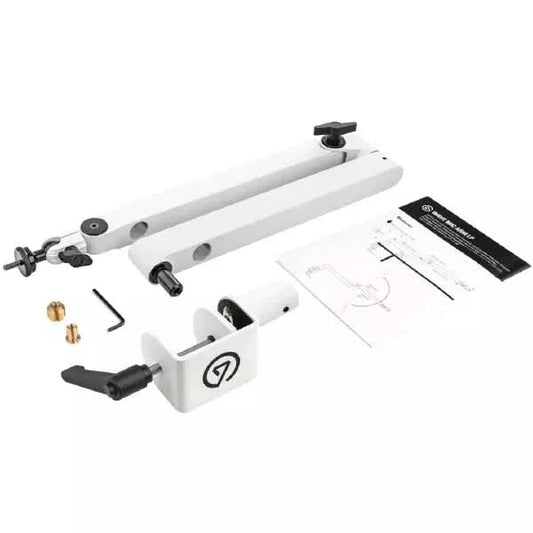 Elgato Wave Low Profile Mic Arm, Fully Adjustable, 360 Degree Rotation, Compatible With 1/4, 3/8 and 5/8-inch Mic Mounts, For Recording, Streaming, Broadcasting, Gaming, White