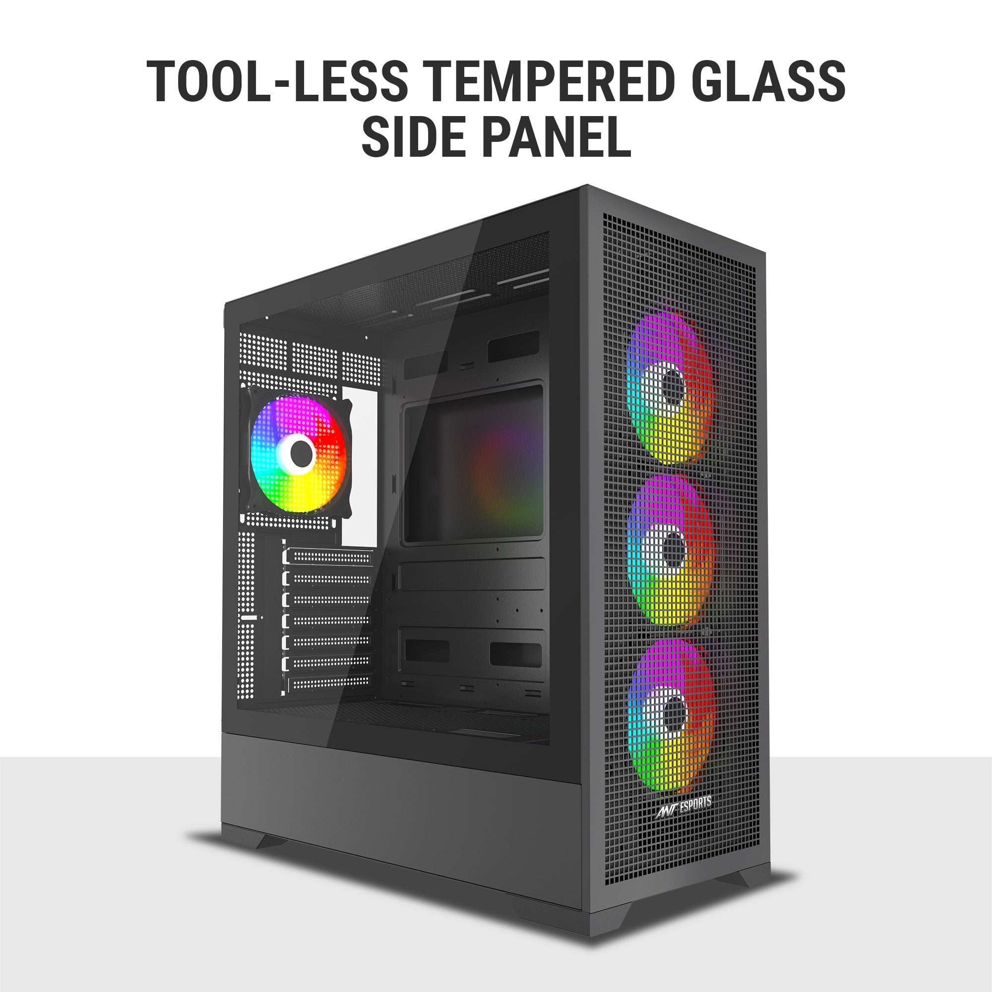 ANT ESPORTS EVO 360 MID TOWER BLACK CABINET