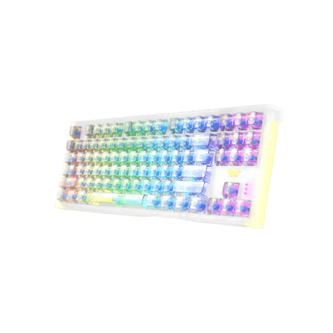 AULA F2183 TKL RGB Wireless Bluetooth Mechanical Gaming Keyboard ( White ) ( Clicky Blue Switch ) (‎F2183)