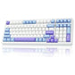 AULA F99 Tri-Mode 2.4G Wired BT Hot Swappable RGB Wireless Full Size Mechanical Blue White, Crescent Switch Gaming Keyboard