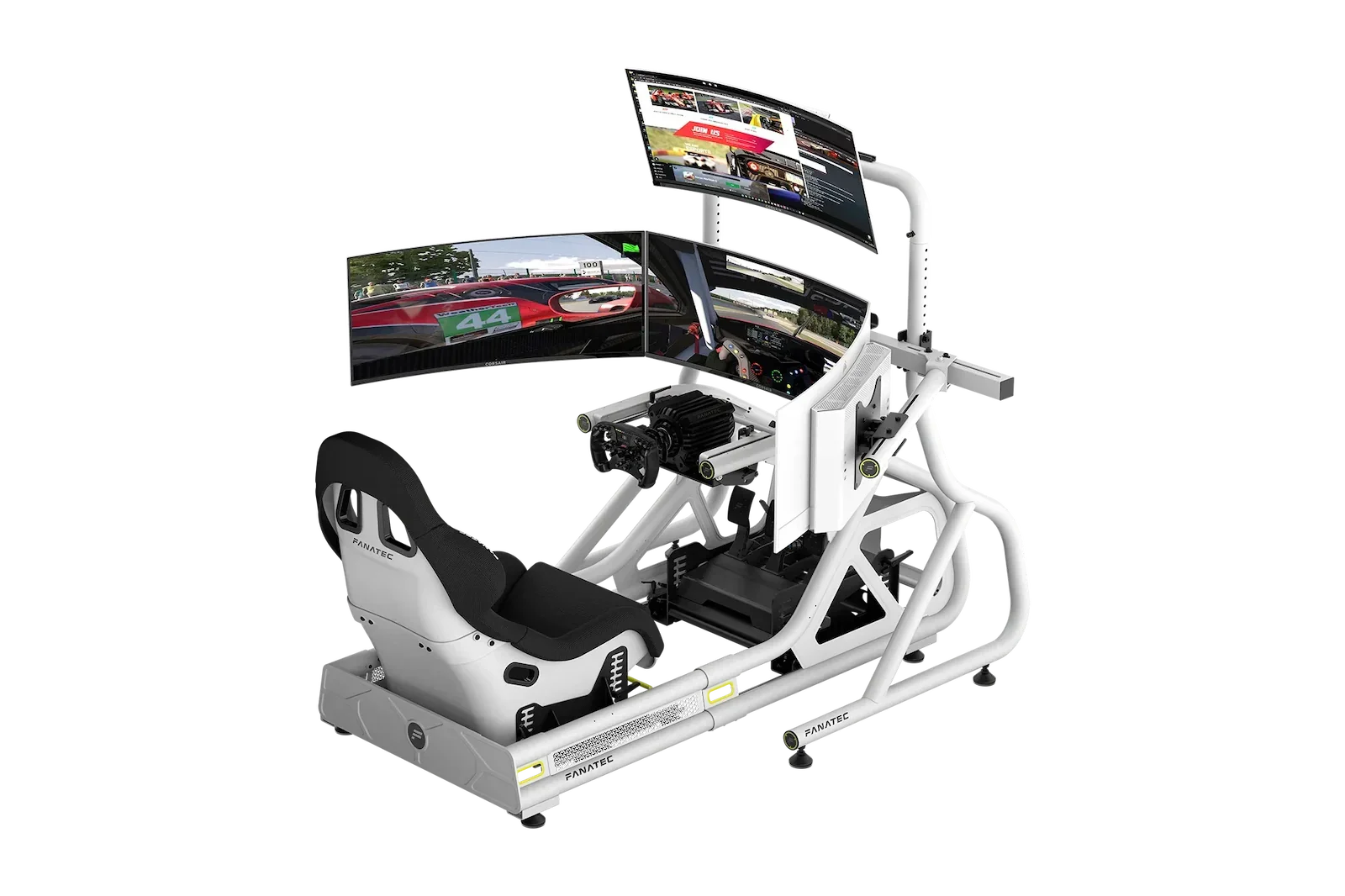 Fanatec ClubSport Cockpit Monitor Stand Triple Monitor Expansion Kit, CRD-9060004-WW (White)