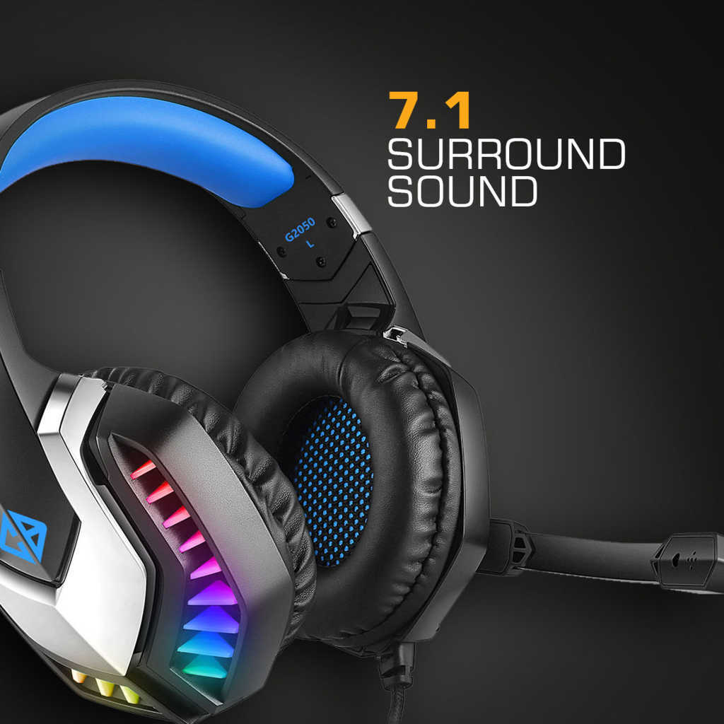 COSMIC BYTE G2050 RGB 3.5mm Wired Stereo Gaming Headphone With Mic ( Blue )