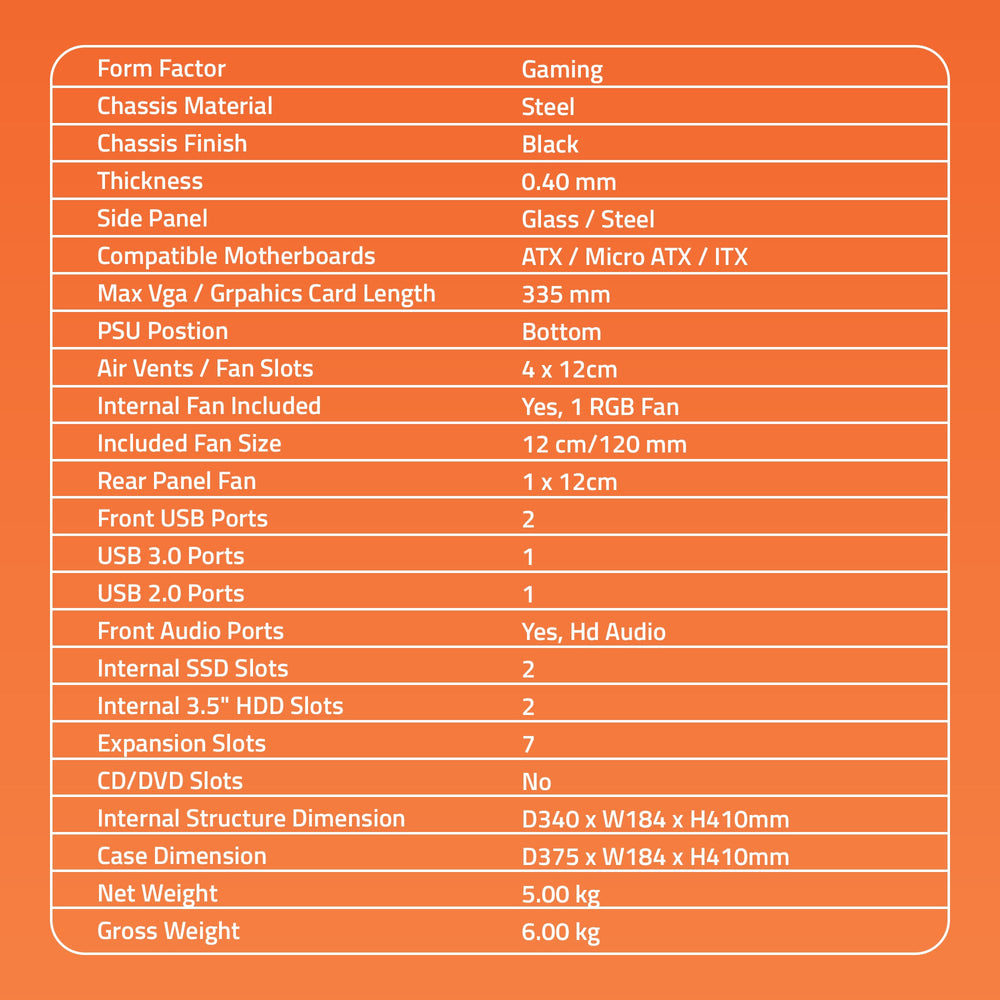 G8206  Computer Gaming Cabinet