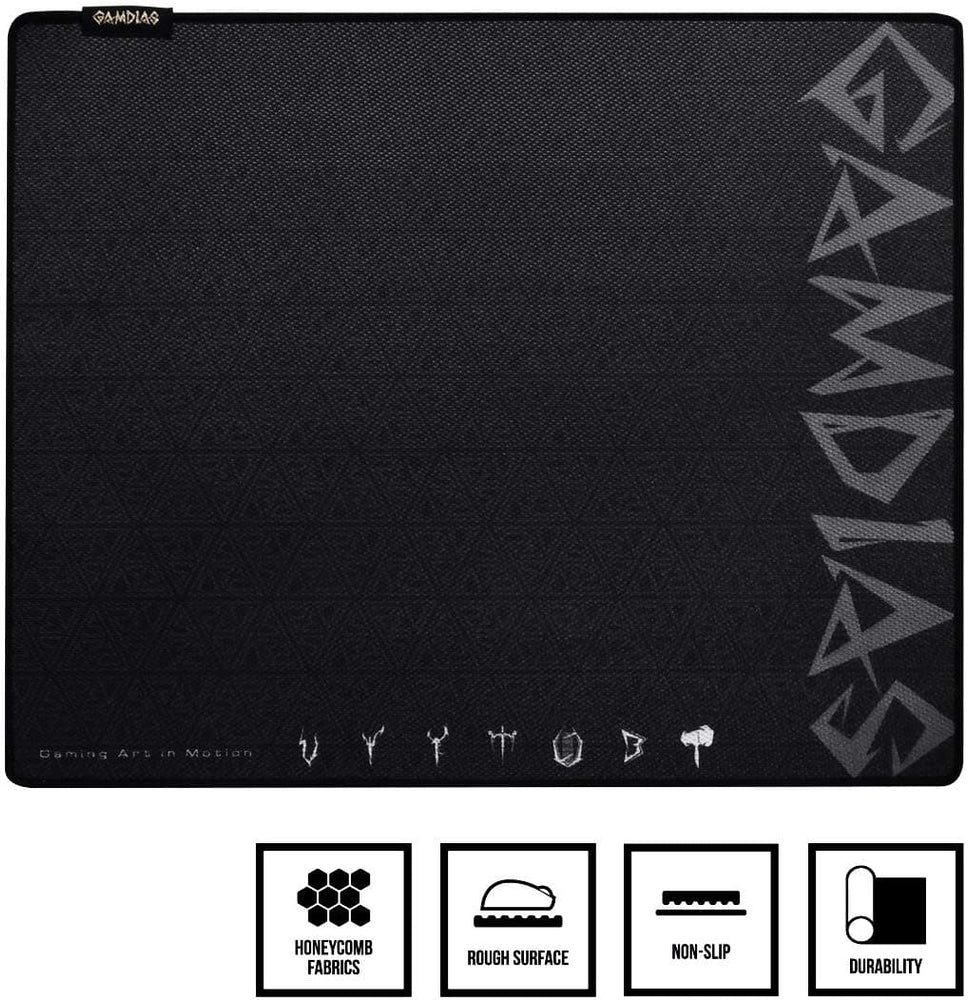 GAMDIAS NYX Control Large Black Mousepad