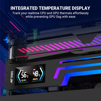 ANT ESPORTS GCB200 DIGITAL ADDRESSABLE RGB GRAPHICS CARD HOLDER (BLACK)