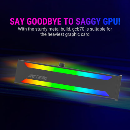 ANT ESPORTS GCB70 ADDRESSABLE RGB GRAPHICS CARD HOLDER (BLACK)