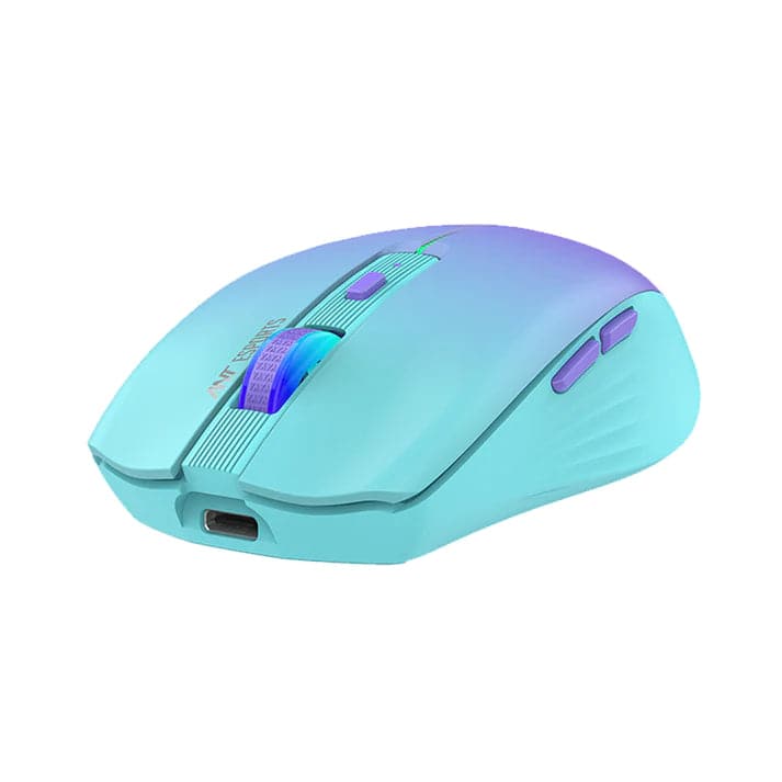 ANT ESPORTS GM400W Wireless Ambidextrous RGB Gaming Mouse ( GM400W-RGB-SEA-BLUE ) ( 3200DPI / 6 Macro Buttons ) ( Sea Blue )