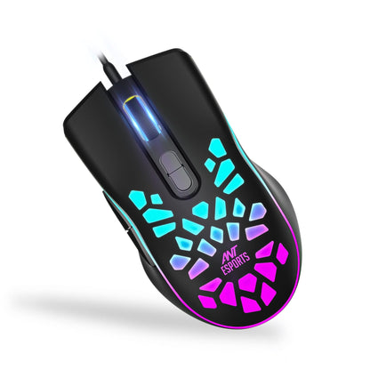 ANT ESPORTS GM80 WIRED OPTICAL GAMING MOUSE - BLACK