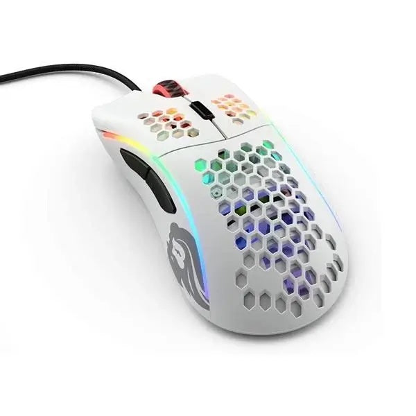 GLOROIUS Model O Wired Ambidextrous Gaming Mouse ( 12000DPI / 6 Macro Buttons ) ( Go-White ) (Matte White)