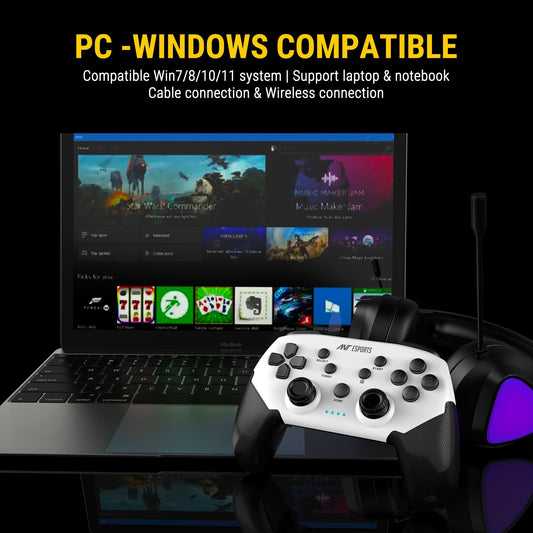 ANT ESPORTS GP320 WIRELESS GAMEPAD - WHITE