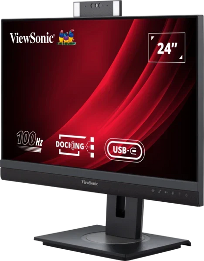 VIEWSONIC VG2457V 24 INCH 1080P VIDEO CONFERENCING DOCKING MONITOR WITH WINDOWS HELLO COMPATIBLE IR WEBCAM, ADVANCED ERGONOMICS, AND 90W USB C FOR HOME AND OFFICE