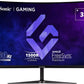 VIEWSONIC OMNI CURVED GAMING MONITOR VX3218-PC-MHD 32 INCH (81.28 CM) LED 1920 X 1080 PIXELS, VA PANEL FULL HD, 300 NITS, 165HZ, 1MS, 1500R CURVE, AMD ADAPTIVE SYNC, DUAL SPEAKERS, HDMI 1.4 X 2, BLACK