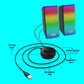 ANT ESPORTS GS510 MULTIMEDIA 2.0 CHANNEL USB POWERED RGB GAMING SPEAKERS WITH CONTROL POD - BLACK