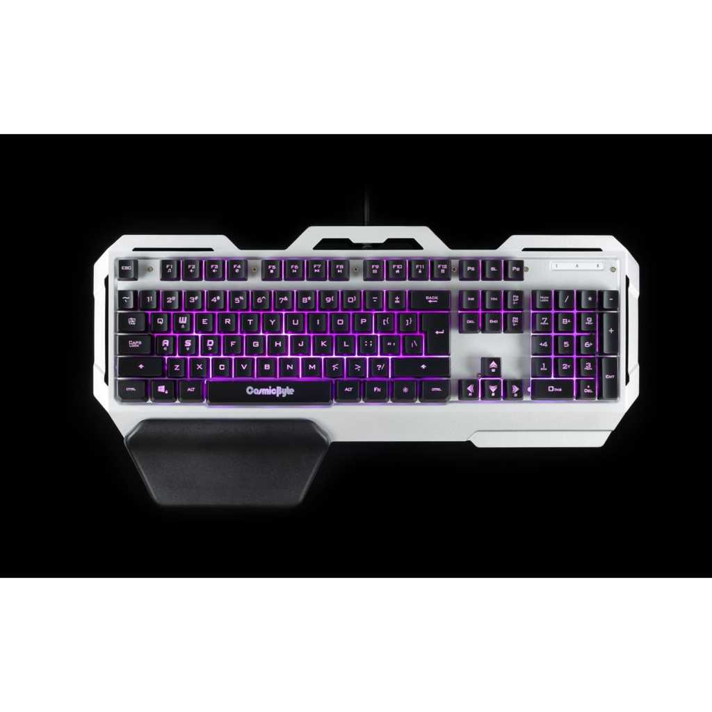 COSMIC BYTE CB-GK-06 Galactic Full Size Membrane Wired Gaming Keyboard ( Black / Silver )