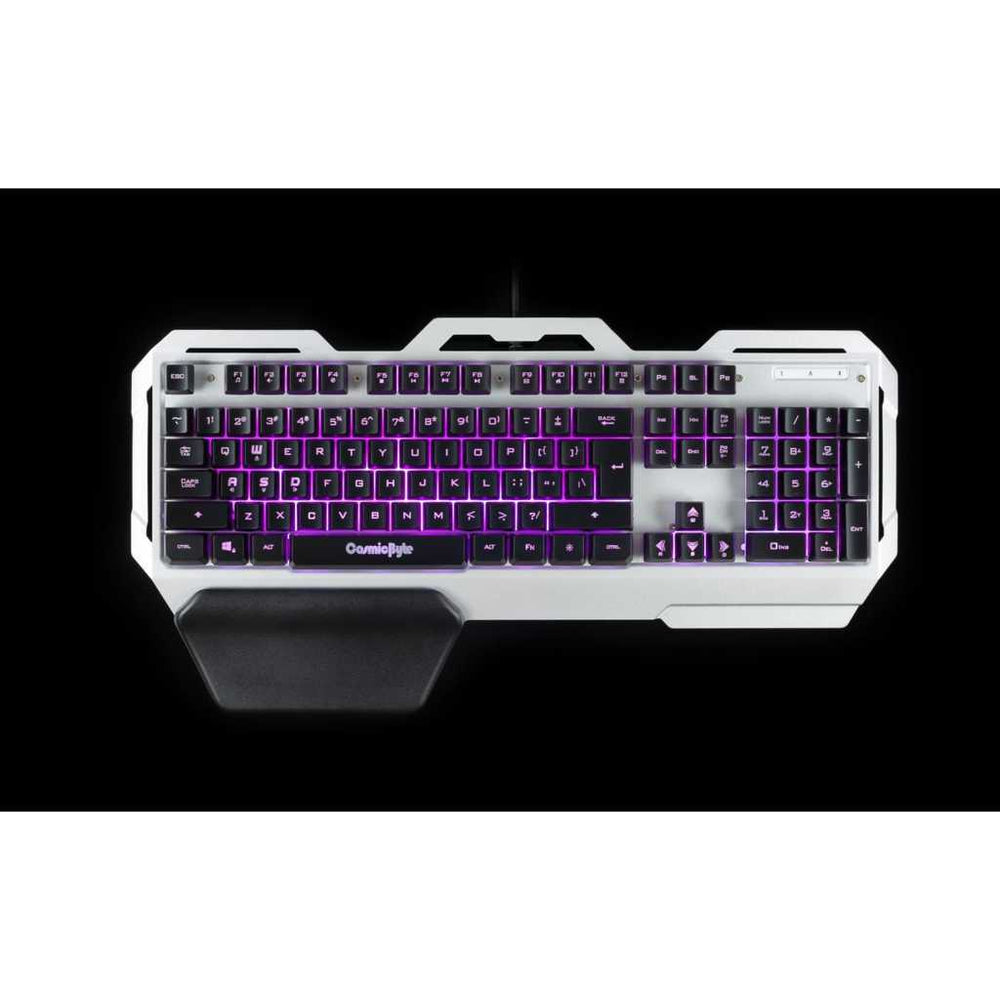 COSMIC BYTE CB-GK-06 Galactic Full Size Membrane Wired Gaming Keyboard ( Black / Silver )