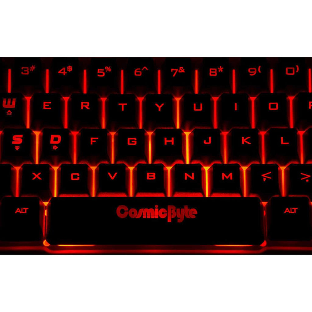 COSMIC BYTE CB-GK-06 Galactic Full Size Membrane Wired Gaming Keyboard ( Black / Silver )