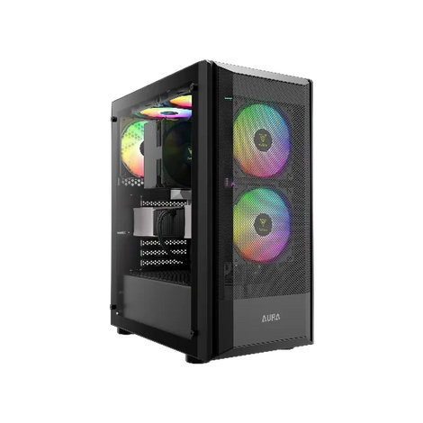 GAMDIAS Aura GC6 ATX Mid Tower ARGB Cabinet ( Black )
