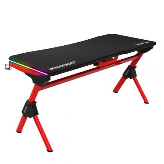 GAMDIAS Daedalus M1 RGB Gaming Desk (Black-Red)