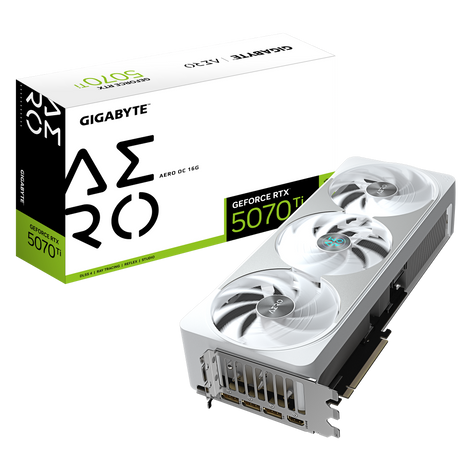 GIGABYTE GeForce RTX 5070 Ti Aero OC 16GB White Nvidia Graphic Card