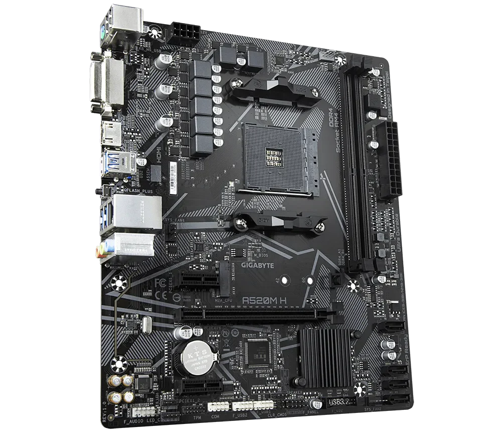 GIGABYTE A520M H DDR4 AMD Motherboard