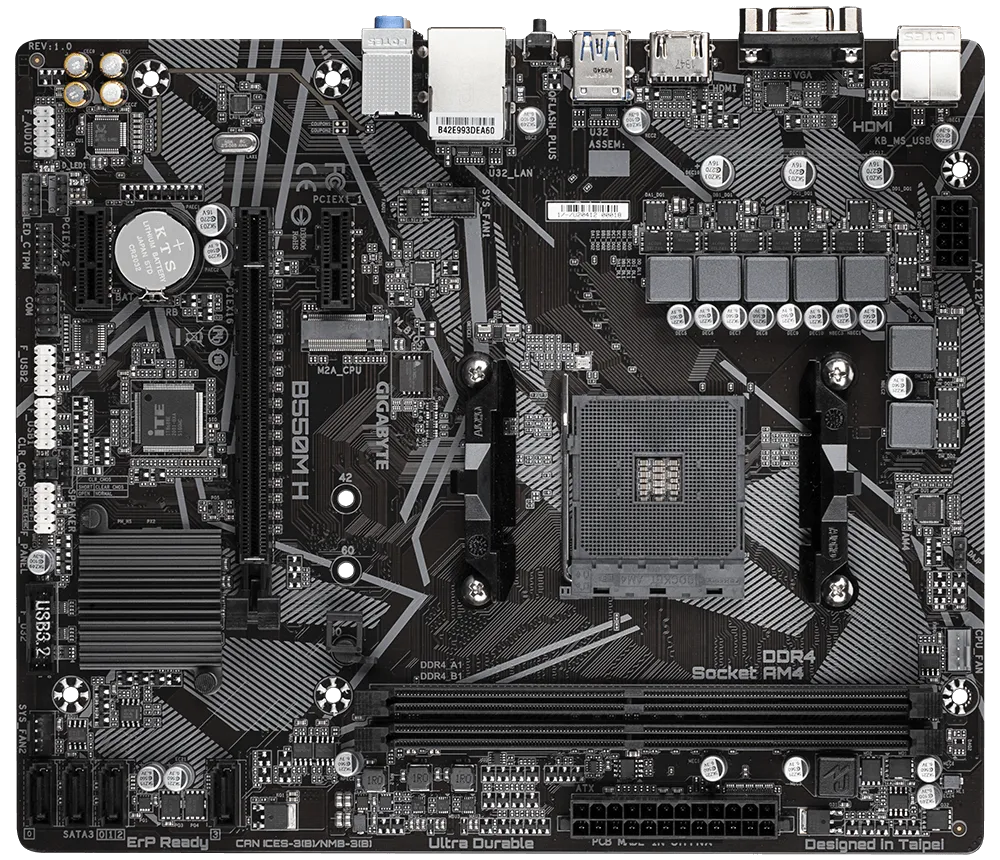 GIGABYTE B550M H DDR4 AMD Motherboard
