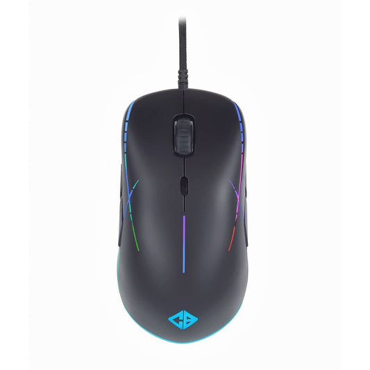 COSMIC BYTE Gravity Wired Ambidextrous RGB Gaming Mouse ( 6400DPI / 8 Macro Buttons ) ( Black )