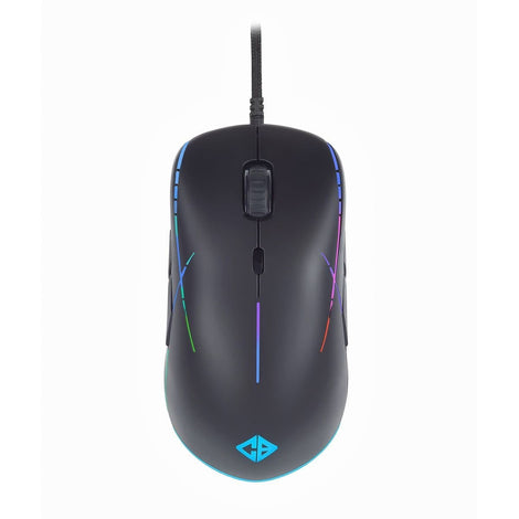 COSMIC BYTE Gravity Wired Ambidextrous RGB Gaming Mouse ( 6400DPI / 8 Macro Buttons ) ( Black )
