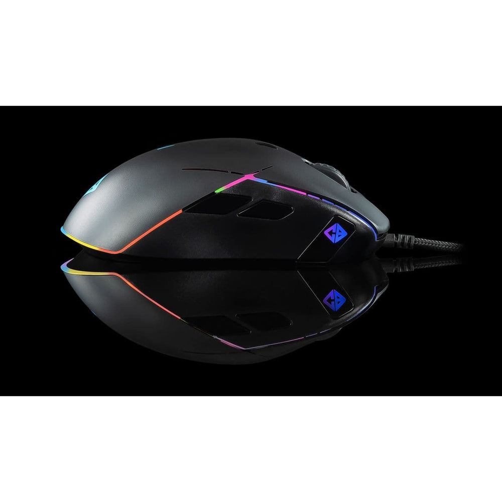 COSMIC BYTE Gravity Wired Ambidextrous RGB Gaming Mouse ( 6400DPI / 8 Macro Buttons ) ( Black )