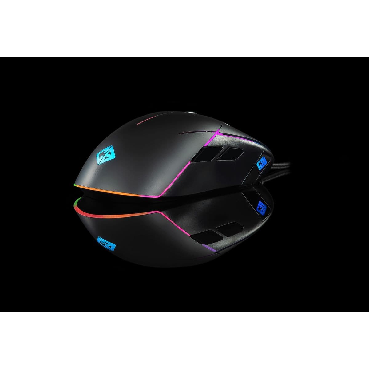 COSMIC BYTE Gravity Wired Ambidextrous RGB Gaming Mouse ( 6400DPI / 8 Macro Buttons ) ( Black )