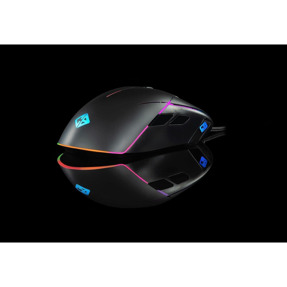 COSMIC BYTE Gravity Wired Ambidextrous RGB Gaming Mouse ( 6400DPI / 8 Macro Buttons ) ( Black )