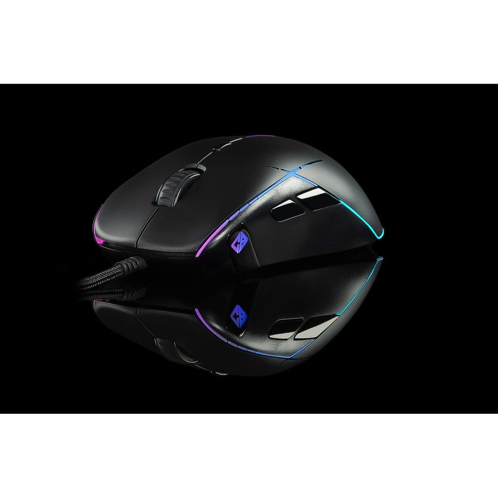 COSMIC BYTE Gravity Wired Ambidextrous RGB Gaming Mouse ( 6400DPI / 8 Macro Buttons ) ( Black )