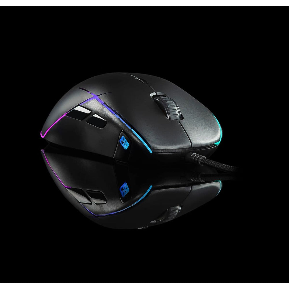 COSMIC BYTE Gravity Wired Ambidextrous RGB Gaming Mouse ( 6400DPI / 8 Macro Buttons ) ( Black )