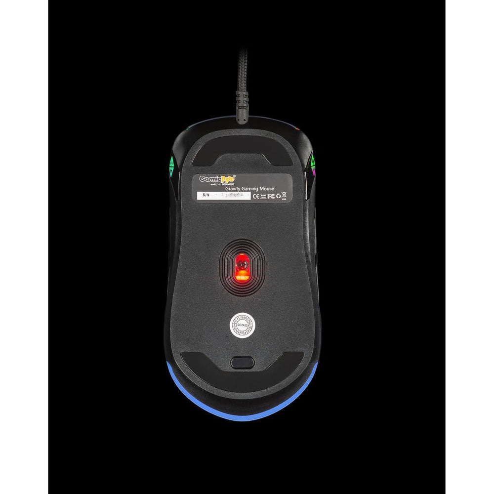 COSMIC BYTE Gravity Wired Ambidextrous RGB Gaming Mouse ( 6400DPI / 8 Macro Buttons ) ( Black )