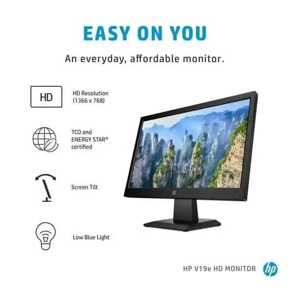 HP V19E 19 Inch FHD 60Hz TN Panel 5MS Monitor