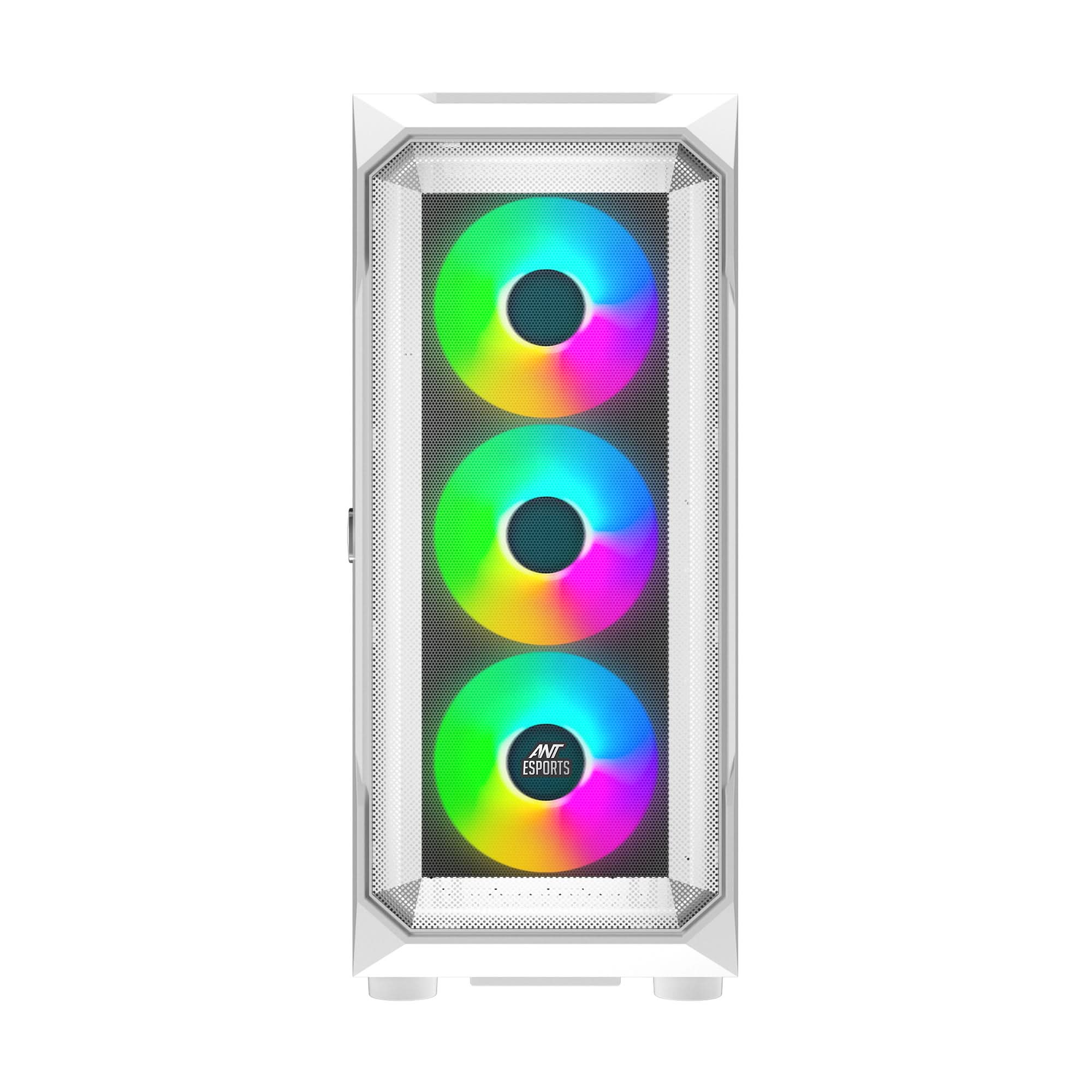 ANT ESPORTS ICE-410TG MID TOWER ARGB CABINET WHITE