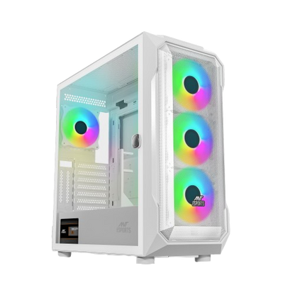 ANT ESPORTS ICE-410TG MID TOWER ARGB CABINET WHITE