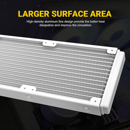ANT ESPORTS CPU COOLER ICE-240 ARGB WHITE